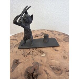 Vintage Heirloom Editions Vienna-Style Bronze Tailor Mouse Paperweight